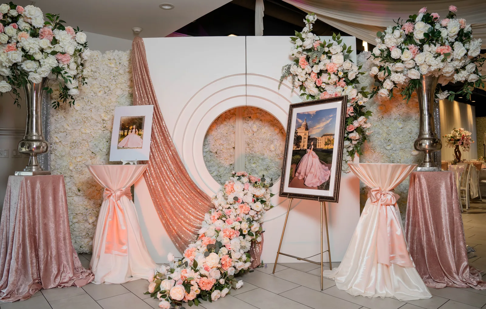 Elegant event setup at La Bella Luna Venue